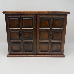 Vintage Styled by Mele Japan Jewelry Box 6 Drawer Velvet Lined Wooden